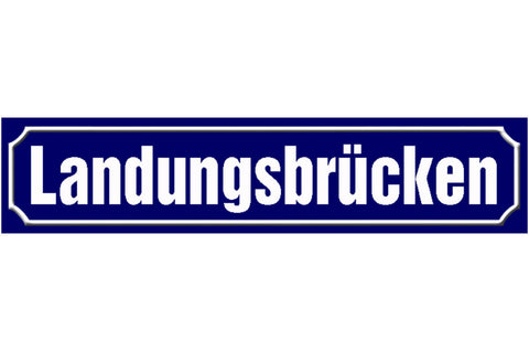 Schild Landungsbrücken St.Pauli Hamburg Ort Straße Platz 46 x 10 Blech od. Holz
