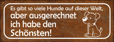 Schild Es Gibt Viele Hunde Auf Der Welt Aber Ausgerechnet Ich Habe Den Schönsten