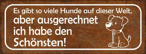 Schild Es Gibt Viele Hunde Auf Der Welt Aber Ausgerechnet Ich Habe Den Schönsten