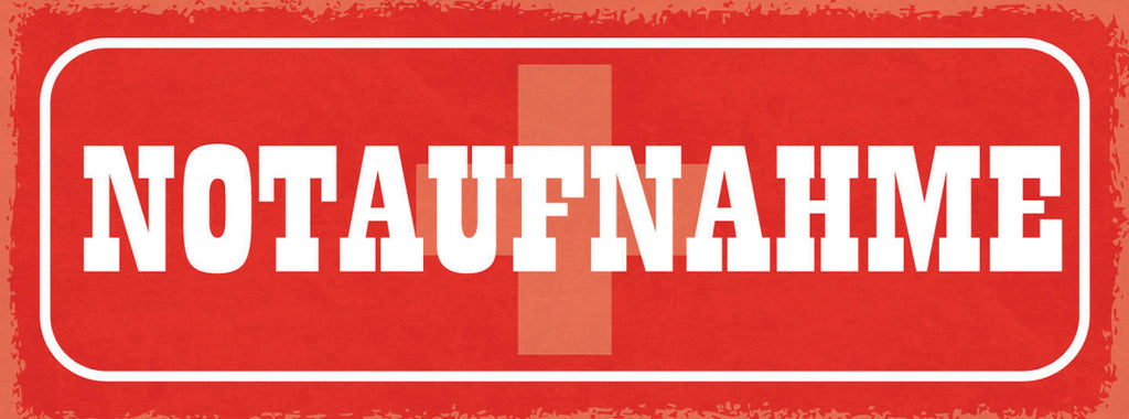 Schild Notaufnahme Krankenhaus Hospital Notfall Arzt Doktor 27x10 Blech od.Holz