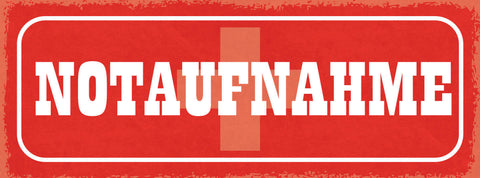 Schild Notaufnahme Krankenhaus Hospital Notfall Arzt Doktor 27x10 Blech od.Holz