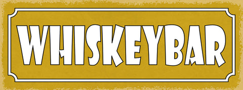Schild Whiskey Bar Alkohol Lokal Spirituose Drink Glas 27x10 Blech od.Holz