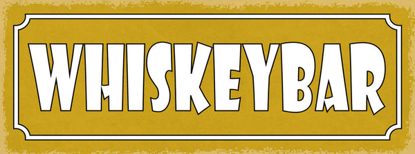 Schild Whiskey Bar Alkohol Lokal Spirituose Drink Glas 27x10 Blech od.Holz
