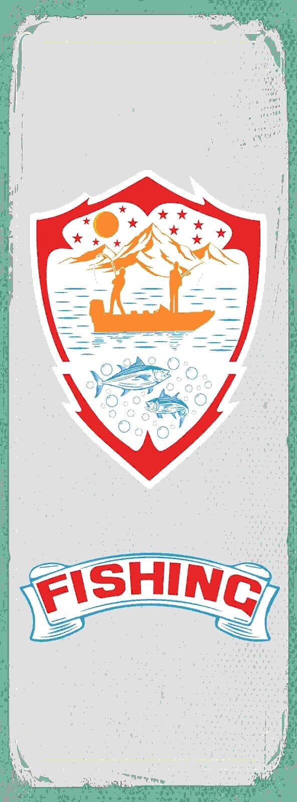 Schild Fishing Fischen Angeln Angler Fisch Angel Rute Hobby 27x10 Blech od.Holz