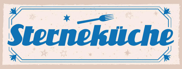 Schild Sterne Küche Koch Restaurant Kochen Zuhause Essen 27x10 Blech od.Holz
