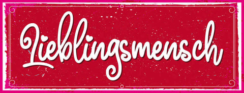 Schild Lieblingsmensch Liebling Liebe Beziehung Freundschaft 27x10 Blech od.Holz