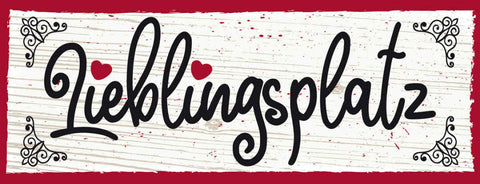 Schild Lieblingsplatz Stelle Stamm Platz Gast Sitzen 27x10 Blech od.Holz