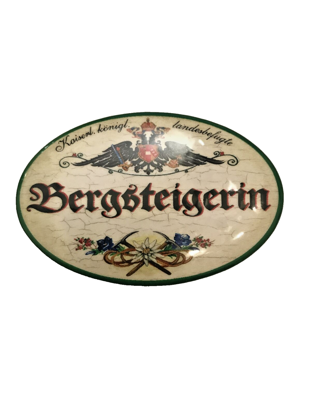 K&K Nostalgie Flaschenöffner Magnet Bergsteigerin 7x4,5cm