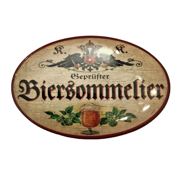 K&K Nostalgie Flaschenöffner Magnet Geprüfter Biersommelier 7x4,5cm