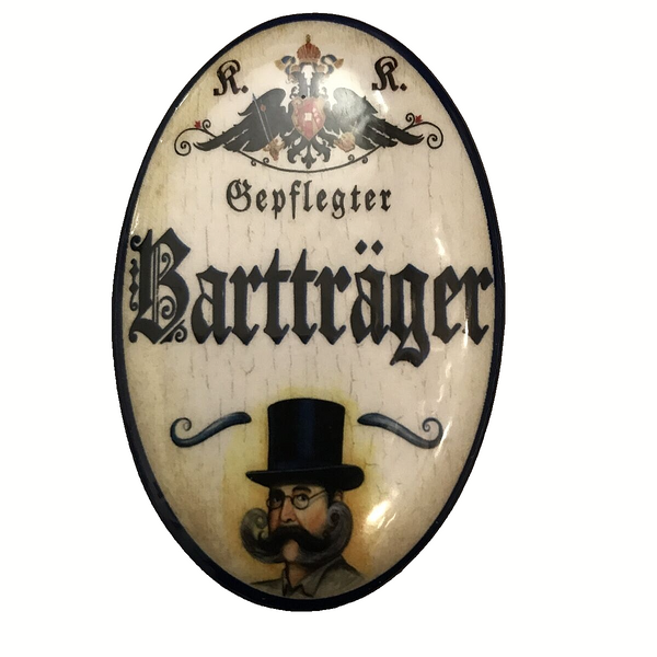 K&K Nostalgie Flaschenöffner Magnet Gepflegter Bartträger 7x4,5cm
