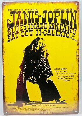 Nostalgie Vintage Retro Blechschild "JANIS JOPLIN" 30x20 12052
