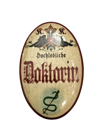 K&K Nostalgie Flaschenöffner Magnet Hochlöbliche Doktorin 7x4,5cm