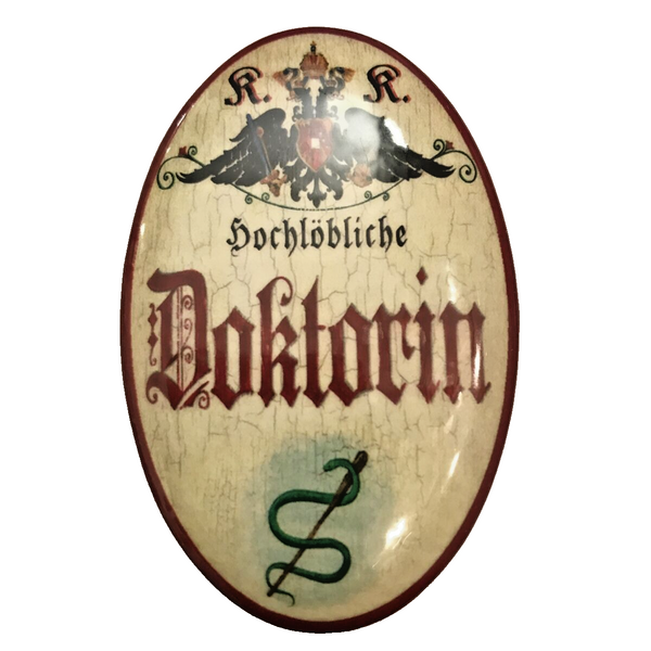 K&K Nostalgie Flaschenöffner Magnet Hochlöbliche Doktorin 7x4,5cm