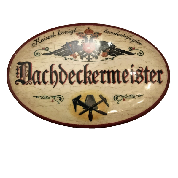 K&K Nostalgie Flaschenöffner Magnet Dachdeckermeister 7x4,5cm