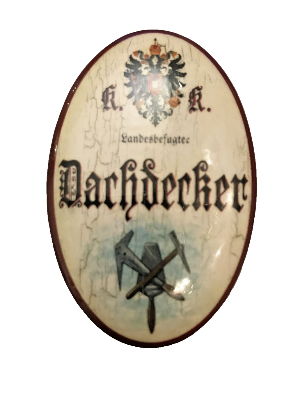 K&K Nostalgie Flaschenöffner Magnet Landesbefugter Dachdecker 7x4,5cm