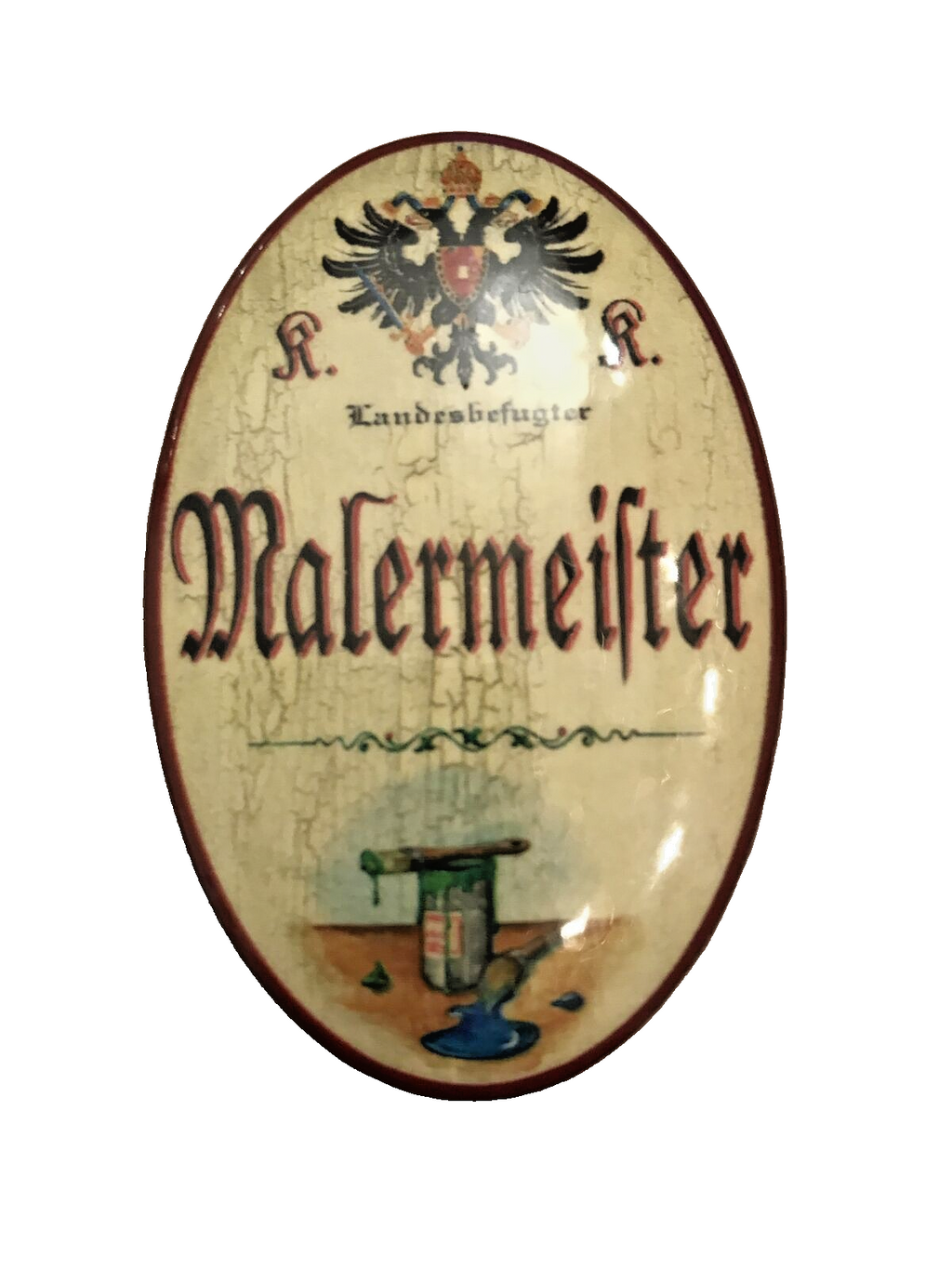 K&K Nostalgie Flaschenöffner Magnet Landesbefugter Malermeister 7x4,5cm