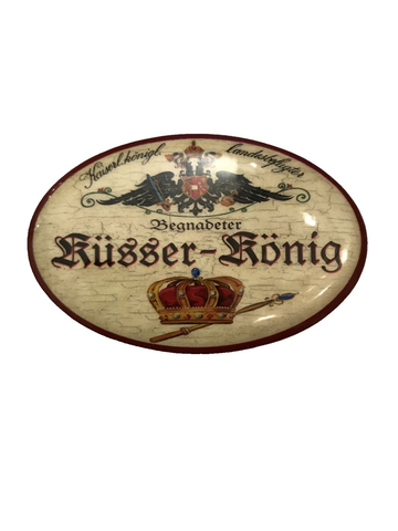K&K Nostalgie Flaschenöffner Magnet Küsser- König 7x4,5cm
