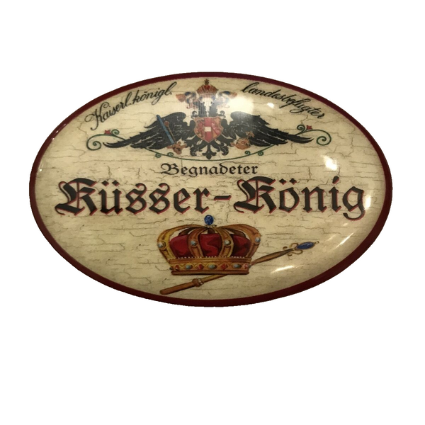 K&K Nostalgie Flaschenöffner Magnet Küsser- König 7x4,5cm