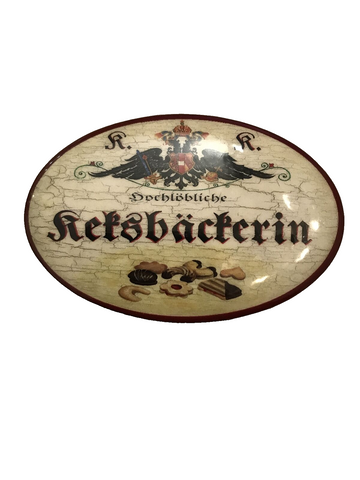 K&K Nostalgie Flaschenöffner Magnet Hochlöbliche Keksbäckerin 7x4,5cm