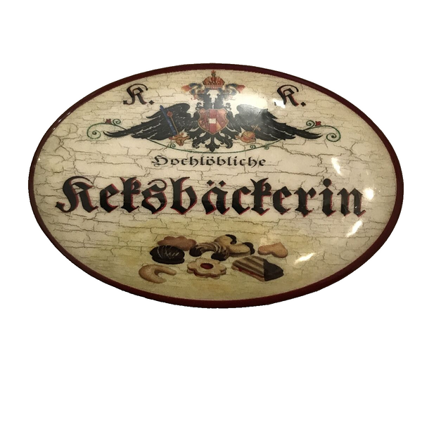 K&K Nostalgie Flaschenöffner Magnet Hochlöbliche Keksbäckerin 7x4,5cm