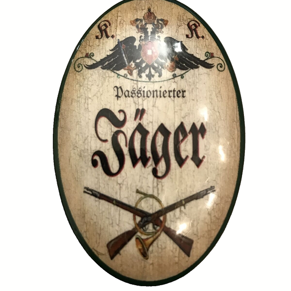 K&K Nostalgie Flaschenöffner Magnet Jäger 7x4,5cm