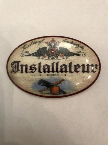 K&K Nostalgie Flaschenöffner Magnet Installateur 7x4,5cm