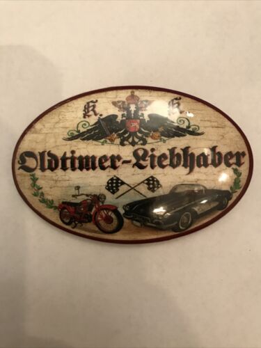 K&K Nostalgie Flaschenöffner Magnet Oldtimer-Liebhaber 7x4,5cm