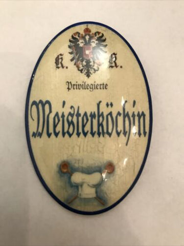 K&K Nostalgie Flaschenöffner Magnet Meisterköchin 7x4,5cm