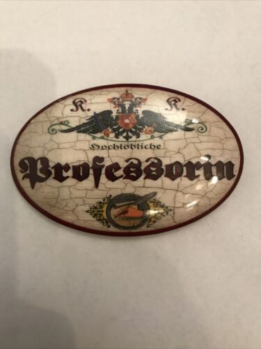 K&K Nostalgie Flaschenöffner Magnet Hochlöbliche  Professorin 7x4,5cm