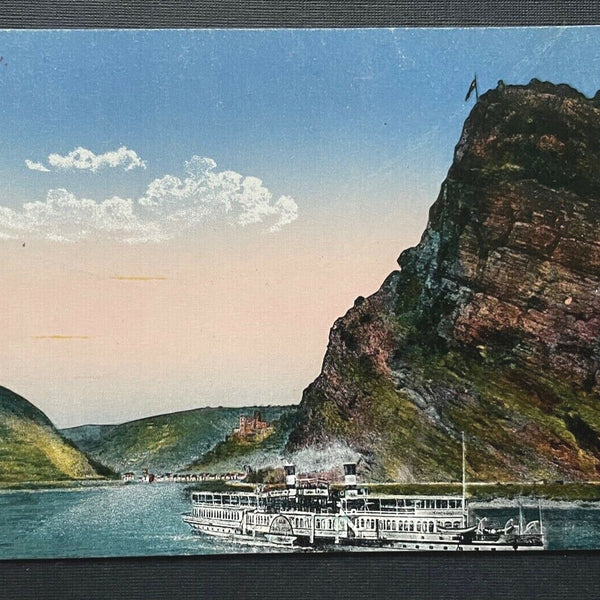 Loreley Nordsee Felsen Dampfschiff Wolken Rheinland-Pfalz Deutschland 401035 TH