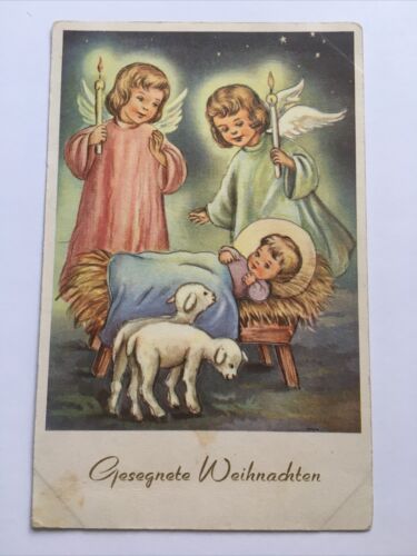 Glückwunsch Weihnachtskarten. Engel und Jesuskind. 643.