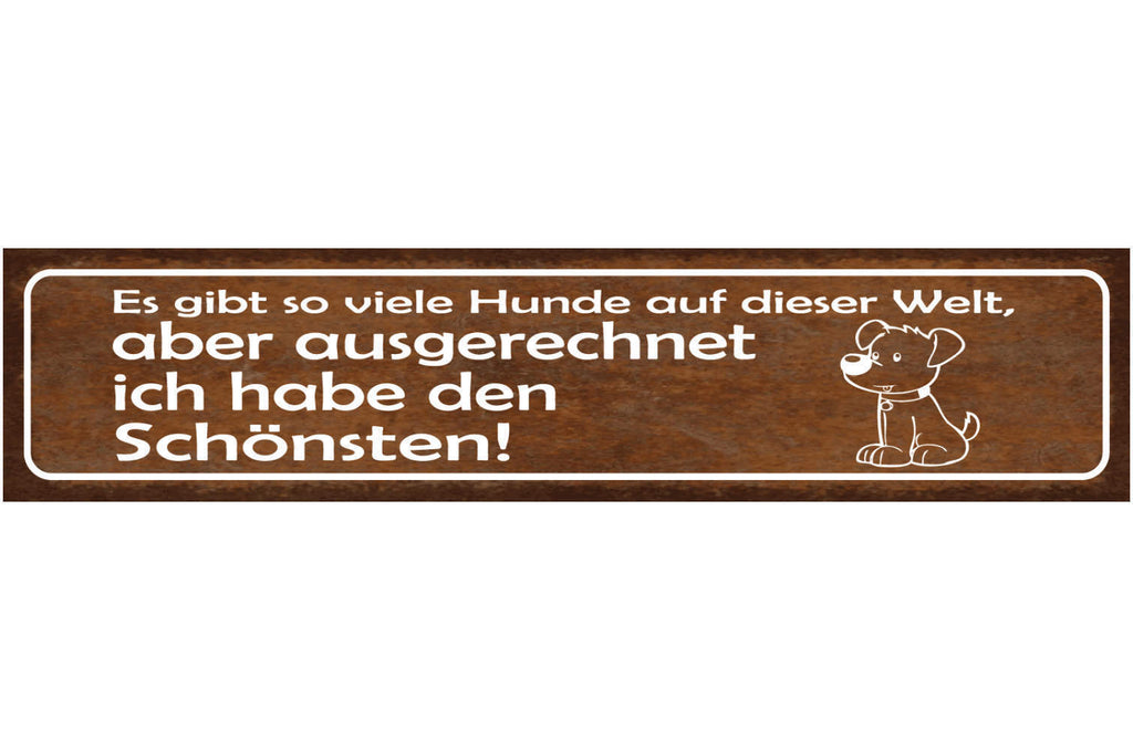 Schild Es Gibt Viele Hunde Auf Dieser Welt Aber Ich Habe den Schönsten 46 x 10