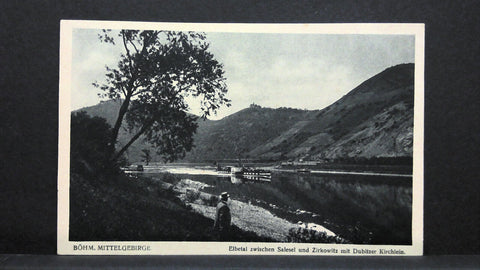 Böhmisches Mittelgebirge Elbtal Salesel Zirkowitz Dubitzer Kirchlein JW 500076 C