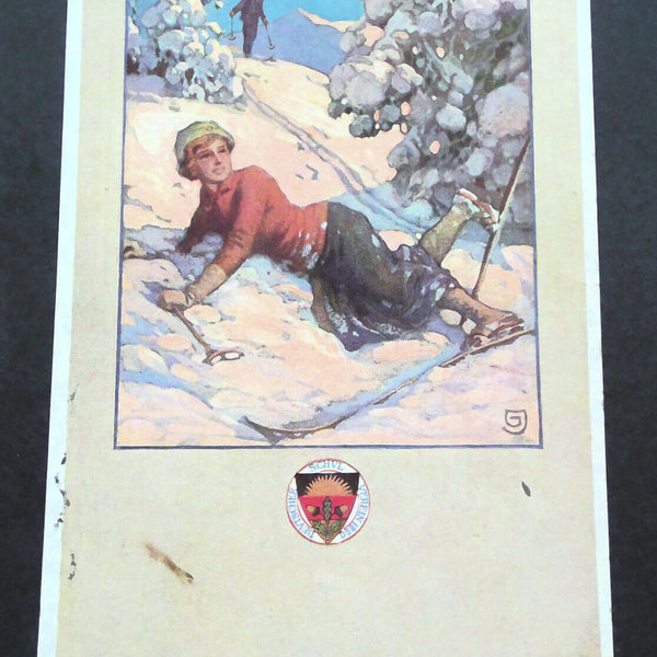 Deutscher Schulverein Skisport Gemälde JW 400264 C