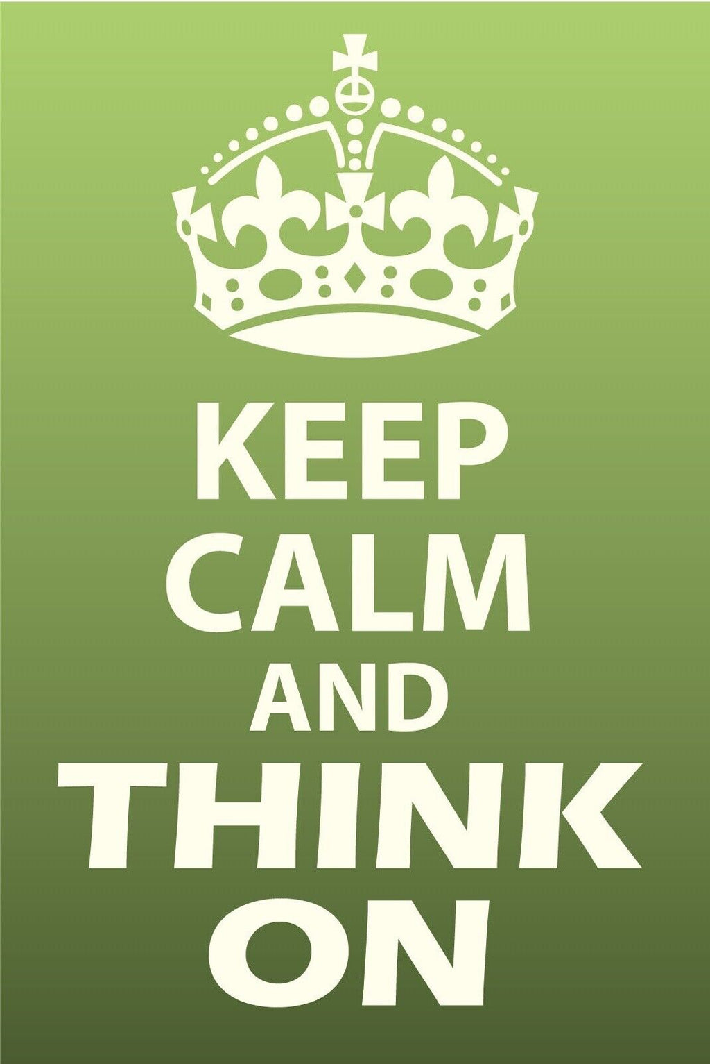 Schild Keep Calm Think On Ruhig Denken 12x18 / 20x30 / 30x40 Blech od. Holz