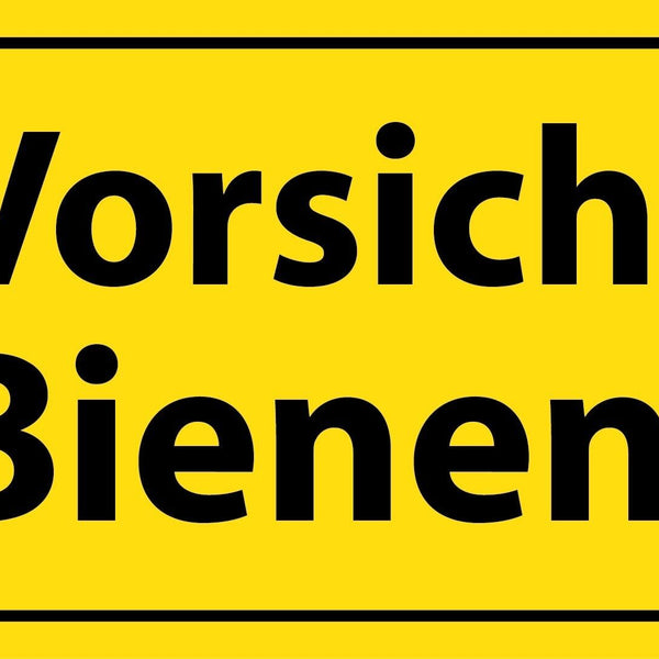 Schild Vorsicht Bienen Imker Imkerei Honig 12x18 / 20x30 / 30x40 Blech od. Holz