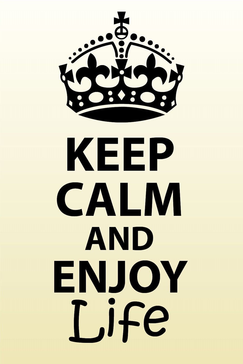 Schild Keep Calm Enjoy life Leben genießen 12x18 / 20x30 / 30x40 Blech od. Holz