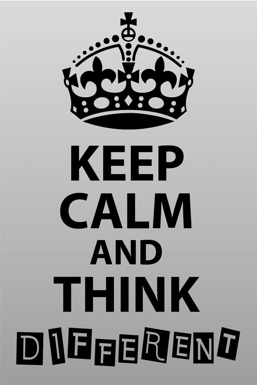 Schild Keep Calm Think Different Denken 12x18 / 20x30 / 30x40 Blech od. Holz