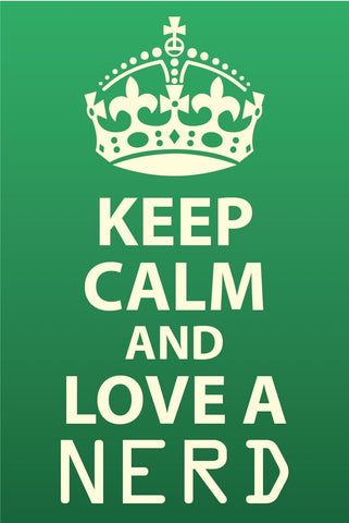 Schild Keep Calm Love a Nerd Liebe Computer 12x18 / 20x30 / 30x40 Blech od. Holz