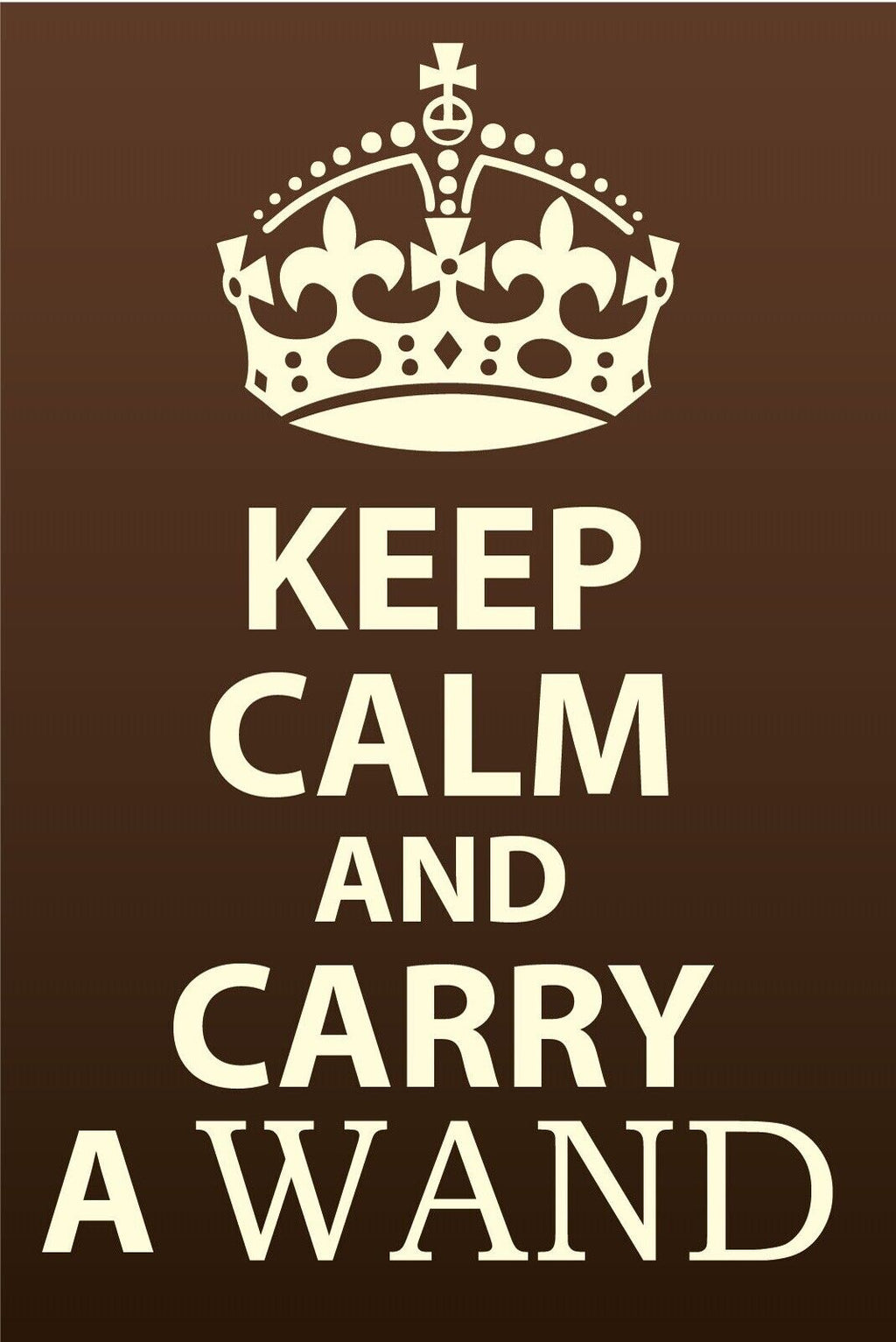 Schild Keep Calm Carry a Wand Zauberstab 12x18 / 20x30 / 30x40 Blech od. Holz