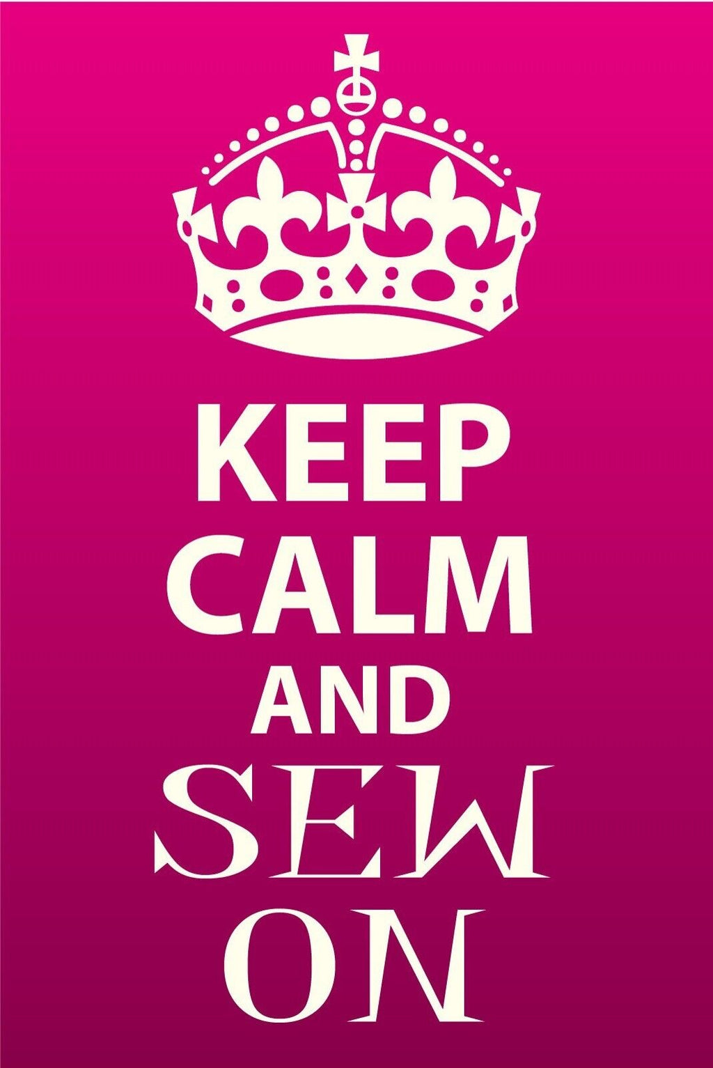Schild Keep Calm Sew On Weiter Nähen Ruhig 12x18 / 20x30 / 30x40 Blech od. Holz