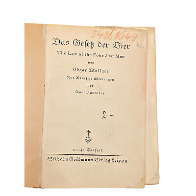 4251 Edgar Wallace DAS GESETZ DER VIER HC übers. v. R. Ravendro