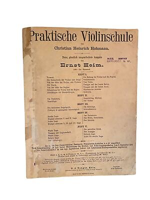 2210 Hohmann PRAKTISCHE VIOLINSCHULE NEUE GÄNZLICH UMGEARBEITETE AUSGABE