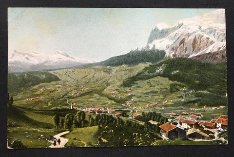 Cortina d’Ampezzo gegen Nuvolau Blick auf Ort Alpen Italien 400895 TH A