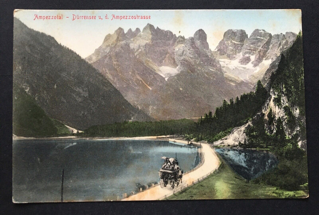 Ampezzotal Dürrensee u.d. Ampezzostrasse Pferdewagen Alpen Italien 400900 TH A