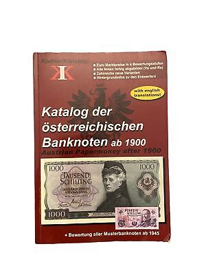 2321 KATALOG DER ÖSTERREICHISCHEN BANKNOTEN AB 1900 +Abb
