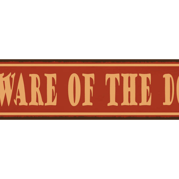 Schild Beware of Dog Vorsicht Hund Wachhund Tier Achtung 46 x 10 Blech od. Holz