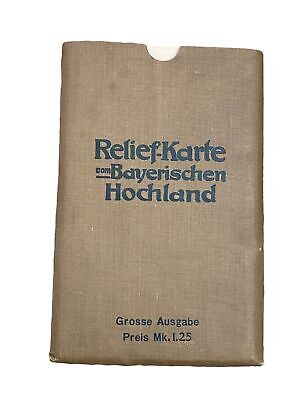 2842 RELIEF-KARTE VOM BAYERISCHEN HOCHLAND GROSSE AUSGABE MK.1.25