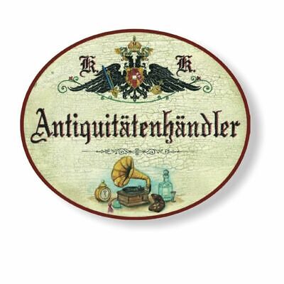 KuK Nostalgie Holzschild Antiquitätenhändler