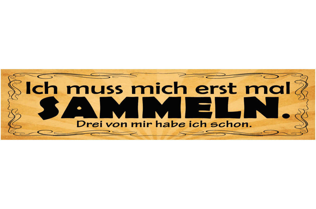 Schild Ich Muss Mich Erst Mal Sammeln Drei Von Mir Hab Ich Schon 46 x 10